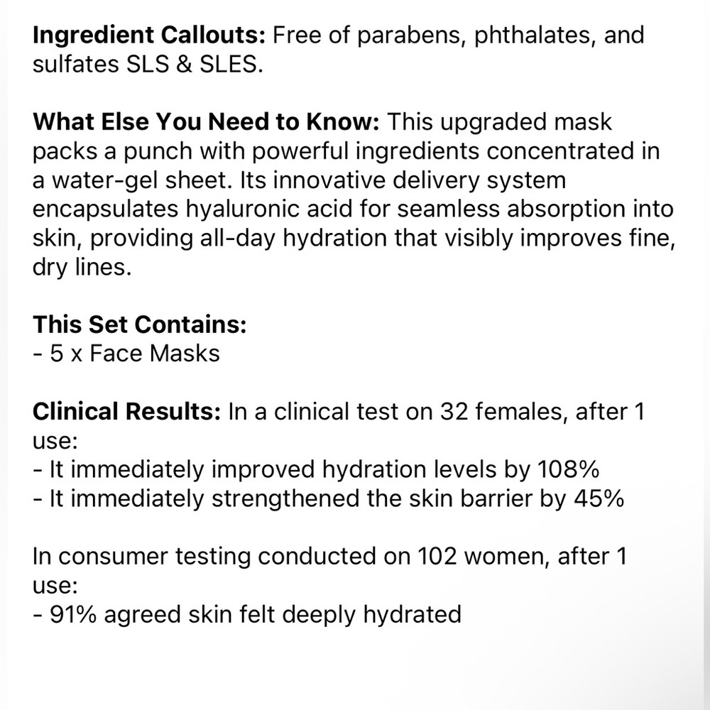 💦 DR. JART+ Vital Hydra Solution™ PRO Face Mask 5-Pack Set - Picture 8 of 8